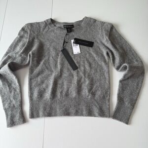 NWT House Of Harlow 1960 100%‎ Cashmere Pleated Shoulder Sweater Women's XS $228